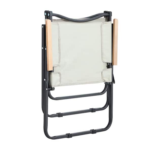 1-Piece Folding Outdoor Chair for Outdoor Camping and Picnics in Beige