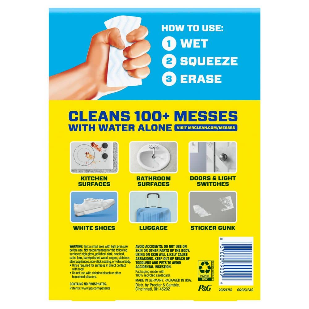 Mr. Clean Magic Eraser Original Non-Scratch Cleaning Pads, 6 Pack