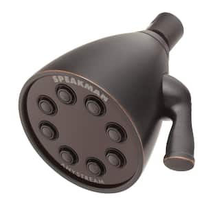 Icon 3-Spray Patterns with 1.75 GPM 3.63 in. Wall Mount Fixed Shower Head with Anystream Technology in Oil Rubbed Bronze