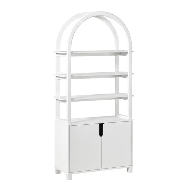 Walker Edison Furniture Company Zoey 72 in. Tall White MDF/Solid