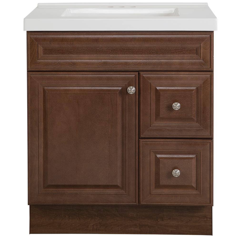 Glacier Bay Glensford 31 In W X 22 In D X 37 In H Single Sink Bath Vanity In Butterscotch