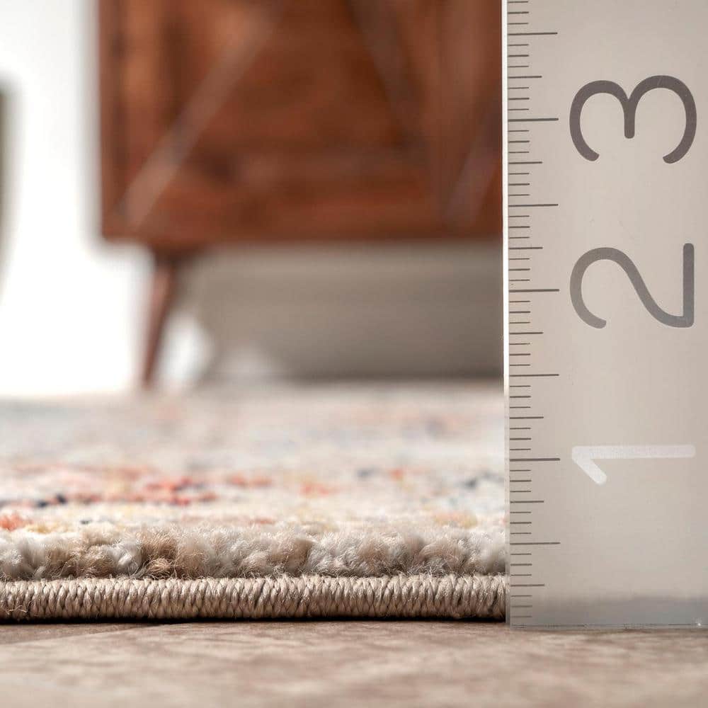 Regal Marley Medallion 32" Synthetic Area Rug with Fringe