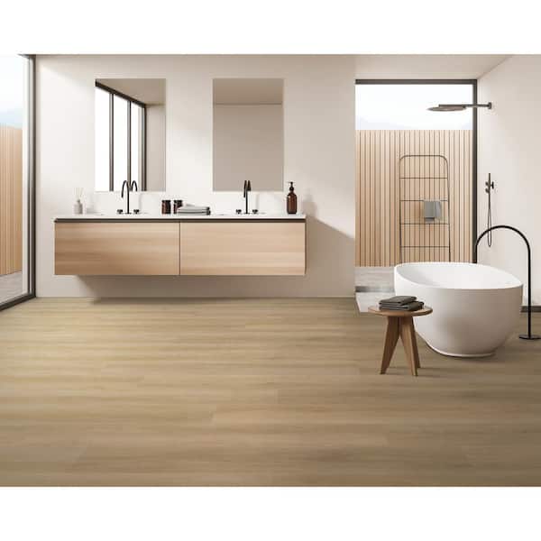 Elite Windsail Oak 20 MIL T x 9.13 in. W x 60 in. L Click Lock Waterproof Lux Vinyl Plank Flooring (26.63 sq. ft./case)