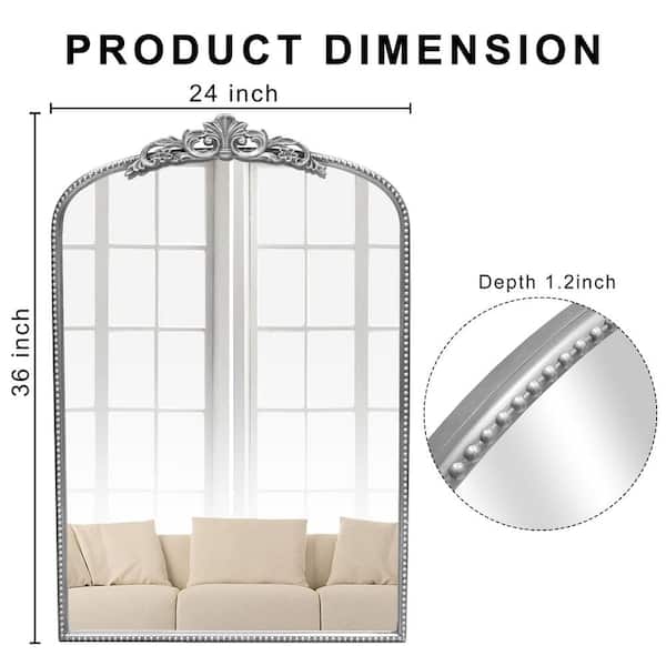 Reviews for LuxHomez 24 in. W x 36 in. H Vintage Antique Silver