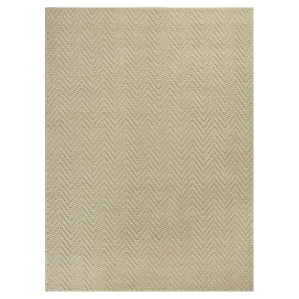 Organic Herringbone Ivory 2 ft. x 4 ft. Area Rug