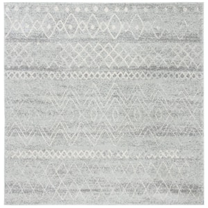 Madison Silver/Ivory 7 ft. x 7 ft. Square Area Rug