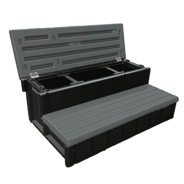 Confer 36 in. Storage Step, 2 Tone Deep in Gray and Black