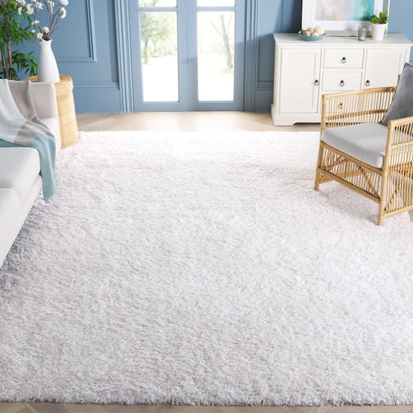Cloud Shag 9 ft. x 12 ft. White Solid Area Rug