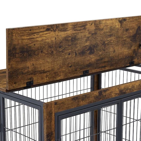 Miscool Cages for Dog Crate Furniture Dog Kennel Equipped Decorative Pet  Crate Dog House Side Tabel Small Size in Brown YCHD10DOG0688 - The Home  Depot