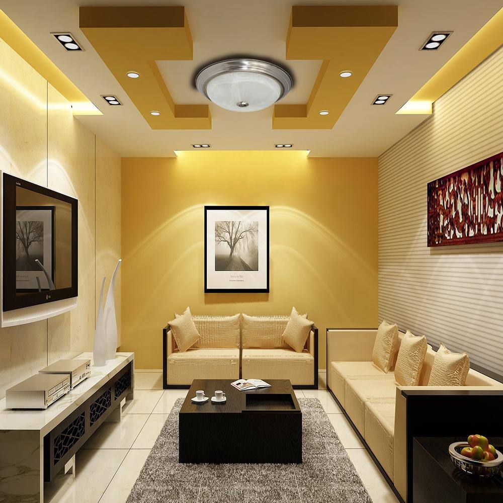 Brushed Nickel and Glass LED Flush Mount Ceiling Light