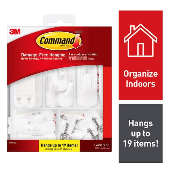 Command Variety Pack, Picture Hanging Strips, Utility Hooks and Wire Hooks, 1  Kit 17231-ES - The Home Depot