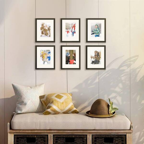 10-Pack Picture Frame Set – Multi-Size Collage Frames for Wall or Tabletop Display, Includes 8x10, 5x7 & 4x6 Photo Frames, Black Gallery Wall Décor for Home & Office (Black