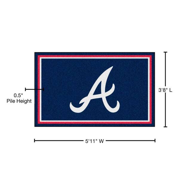 MLB - Atlanta Braves 4ft. x 6ft. Plush Area Rug