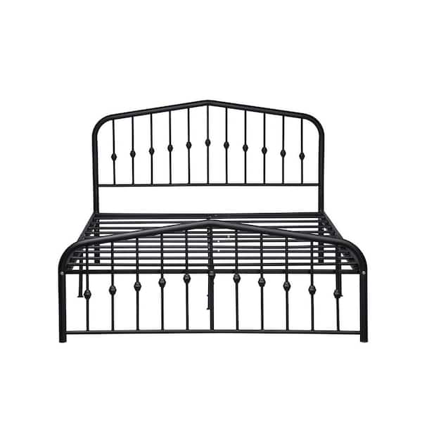Ziruwu Queen Metal Bed Frame With, Can You Put A Box Spring On Metal Platform Frame