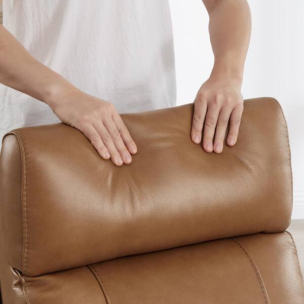 Spruce & Spring Monroe Saddle Genuine Leather Power Swivel Glider