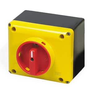 32 Amp Enclosed Disconnect Switch for Motor Control, 3-Phase, Lockable, 600-Volt, IP65