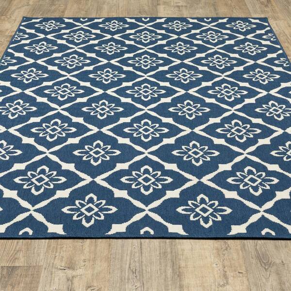Home Decorators Collection Odyssey Navy, Home Depot Patio Rugs 6×8