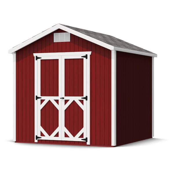 Little Cottage Co. Classic Gable 8 ft. x 8 ft. Outdoor Wood Storage Shed Precut Kit with Floor (64 sq. ft.)