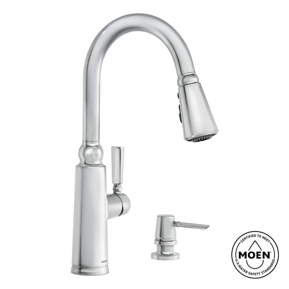 Coretta Single-Handle Pull-Down Sprayer Kitchen Faucet with Reflex and Power Boost in Chrome