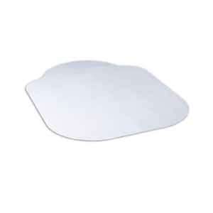 Evolve Modern Shape 39 in. x 52 in. Clear Office Chair Mat with Lip for Hard Floors