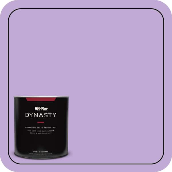 BEHR DYNASTY 1 qt. #MQ4-59 Purple Gladiola One-Coat Hide Matte Interior Stain-Blocking Paint & Primer