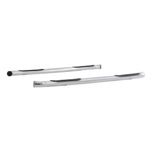 3-Inch Round Polished Stainless Steel Nerf Bars, No-Drill, Select Chevrolet Traverse, GMC Acadia, Saturn Outlook