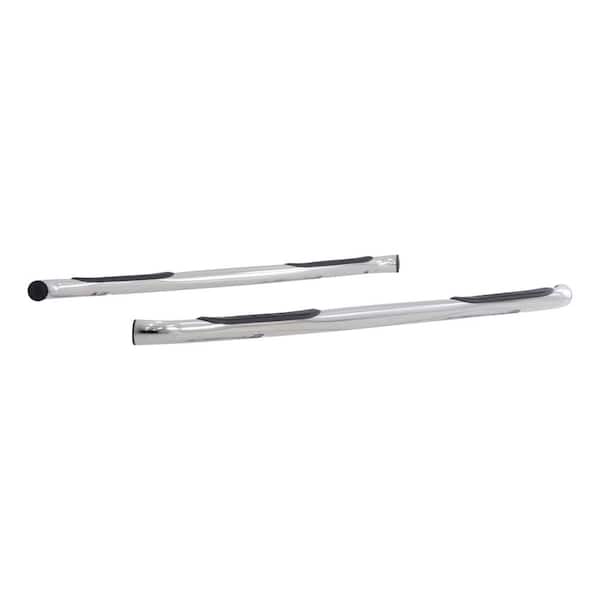 Aries 3-Inch Round Polished Stainless Steel Nerf Bars, No-Drill, Select Chevrolet Traverse, GMC Acadia, Saturn Outlook