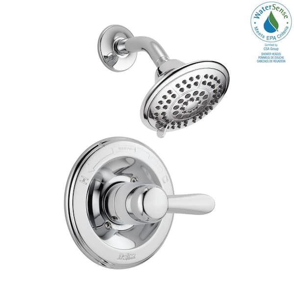 Bathroom Shower Faucet Trim Kit with Spray Showerhead and Single Handle Chrome