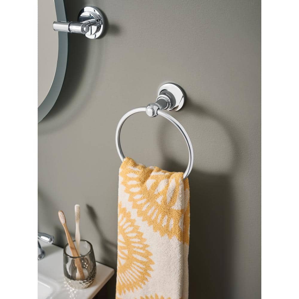 Vale Chrome Wall Mounted Towel Ring