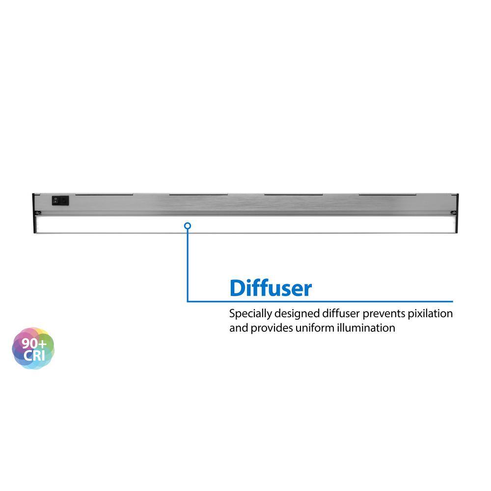 Nicor 40-Inch Nickel LED Under Cabinet Light Bar