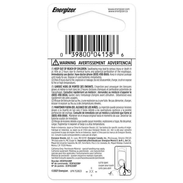 energizer 1632 lithium 3 volt battery ecr1632bp the home depot energizer 1632 lithium 3