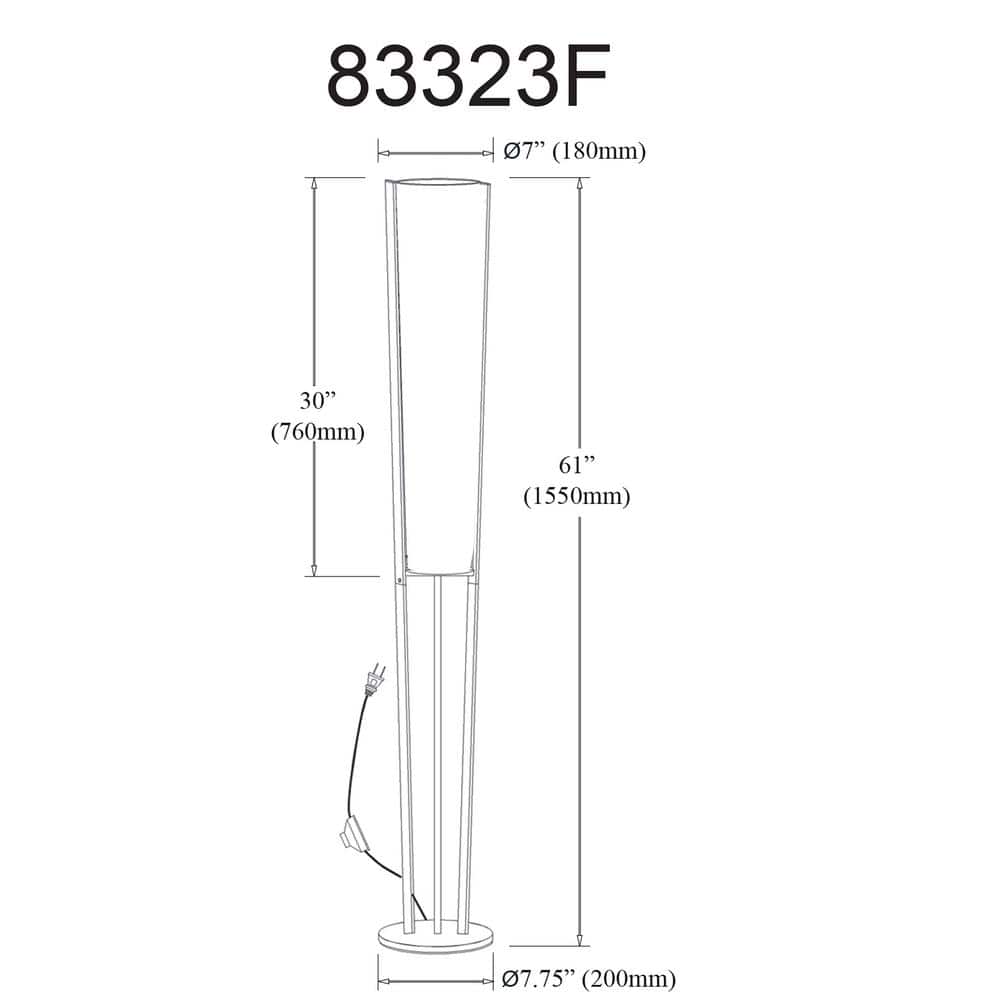 Matte Black Adjustable Modern Floor Lamp with Brown Shade