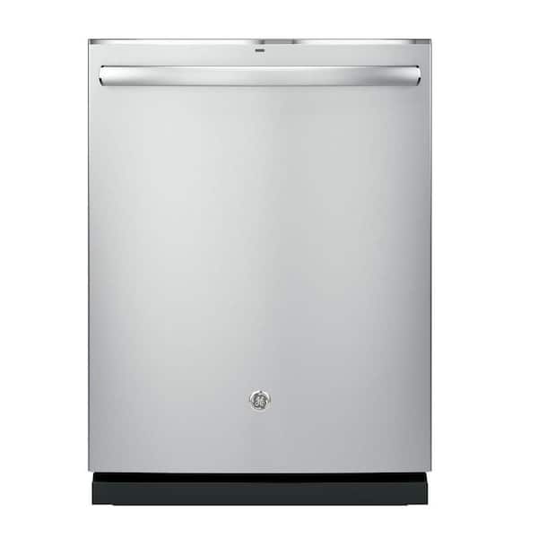 GE 24 in. Stainless Steel Top Control Dishwasher Stainless Steel Tub with 3rd Rack, Steam Cleaning, and 45 dBA