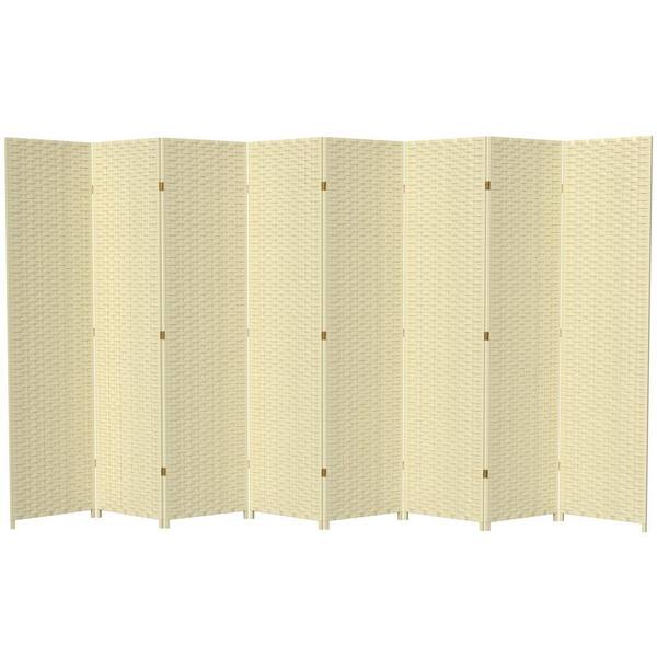 RED LANTERN 7 ft. Cream 8-Panel Room Divider SS7FIBER-CRM-8P - The Home ...