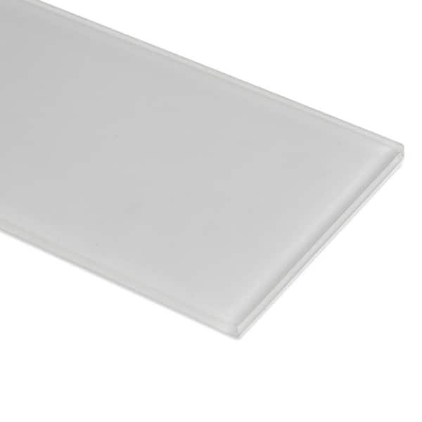 Inoxia SpeedTiles Take Home Sample Subway Light Gray 3 in. x 6 in. x 0.2 in. Glass Peel and Stick Wall Tile (0.125 sq. ft.)