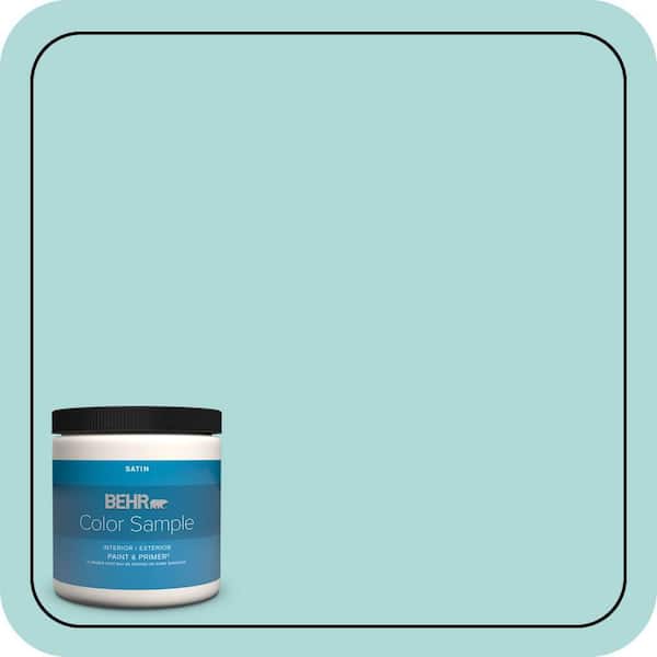 BEHR PREMIUM PLUS 8 oz. #510C-3 Rivers Edge Satin Enamel Interior/Exterior Paint & Primer Color Sample