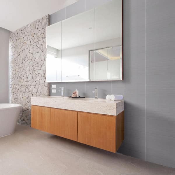 Morning Tide Gray 10 in. x 20 in. Glossy Textured Ceramic Wall Tile (10.76 sq. ft. /Case)