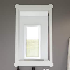 Rion 24 in. W x 39.5 in. H White Bathroom Mirror