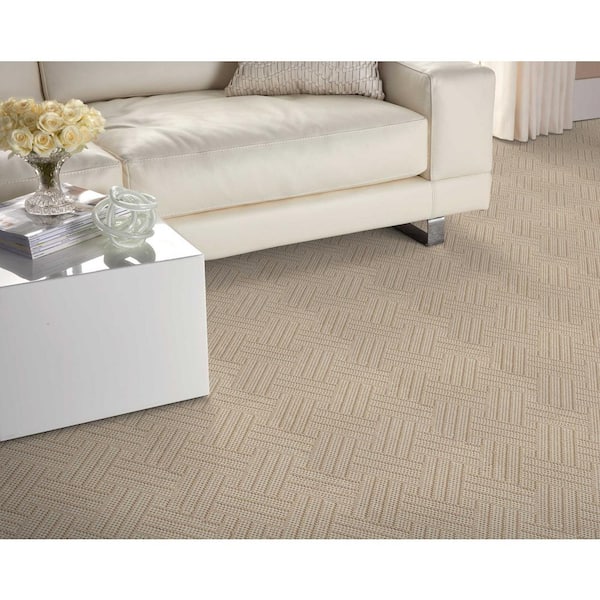 Engagement Sand Custom Area Rug with Pad