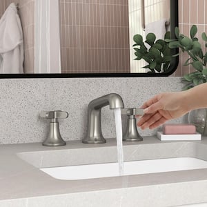 Setra 8 in. Widespread 2-Handle Bathroom Faucet in Vibrant Brushed Nickel