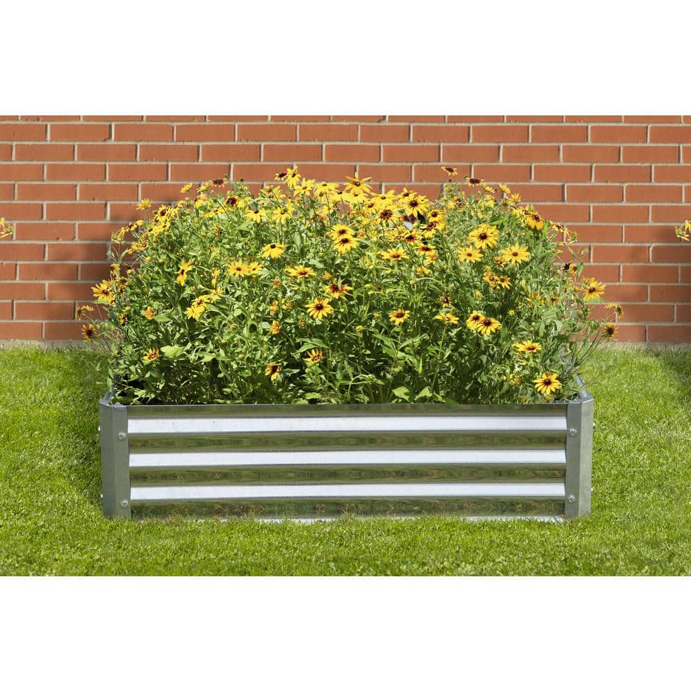 Galvanized Steel Raised Garden Bed for Outdoor Yard
