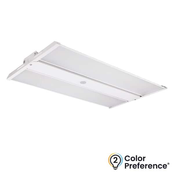 ETI LIGHTING 2 ft. 400-Watt Equivalent Thin Profile LED Dimmable White High Bay Light 4000K 5000K 31,500 Lumens Workshop Garage