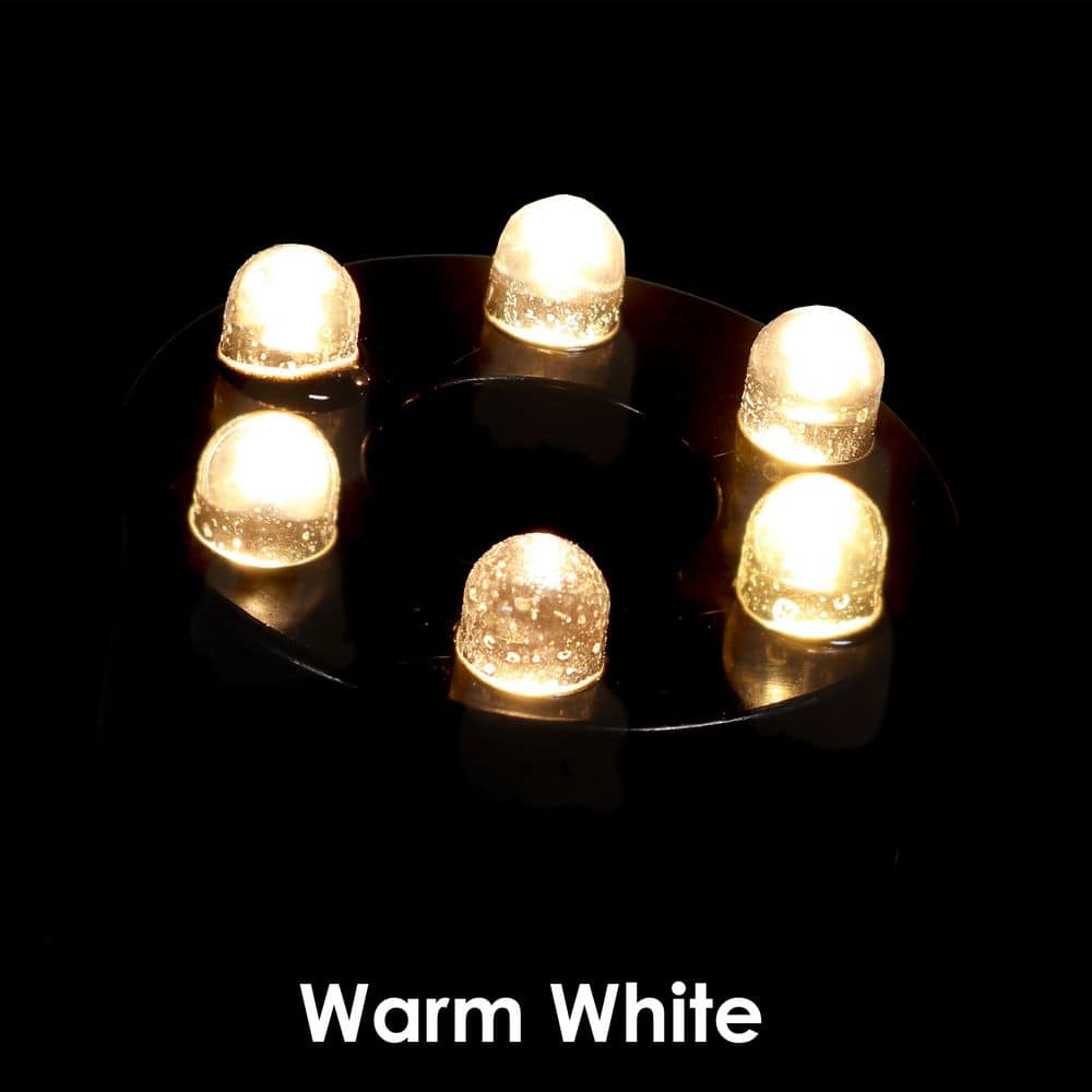 Compact Black Electric Fountain Pump with White LED Light Ring