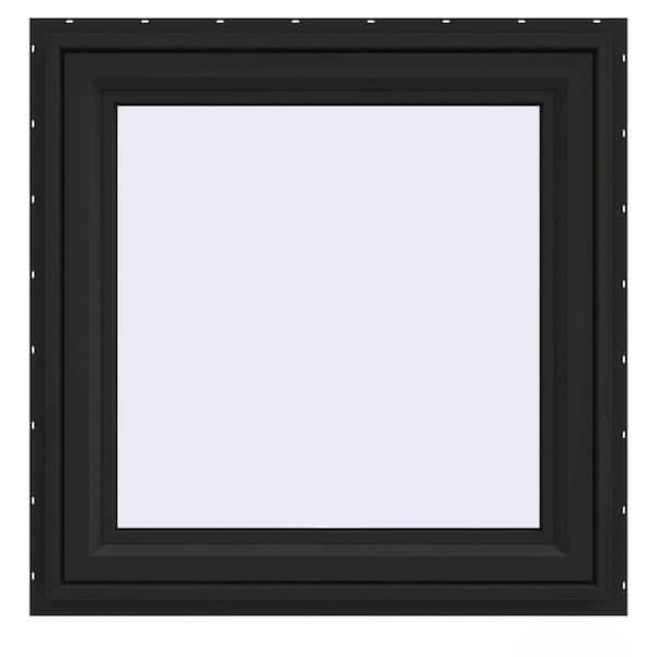 JELD-WEN 30 in. x 30 in. V-4500 Series Bronze FiniShield Vinyl Awning Window with Fiberglass Mesh Screen