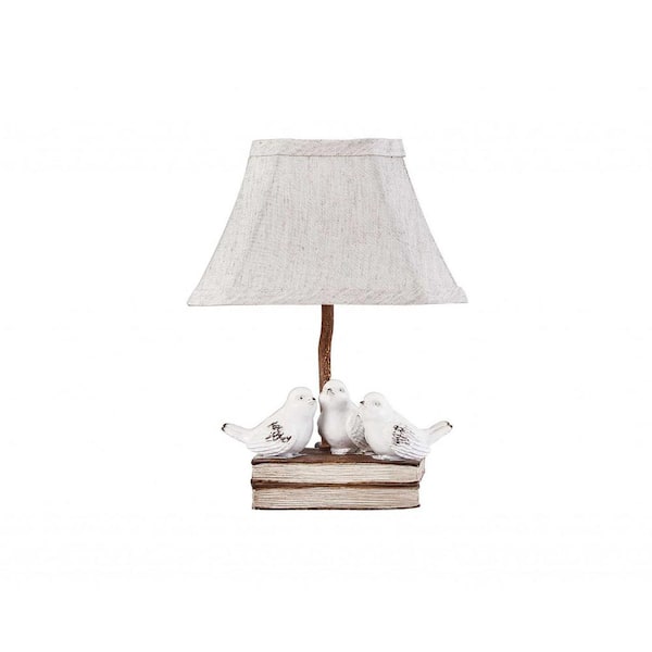 HomeRoots Josephine 12 in. White Table Lamp