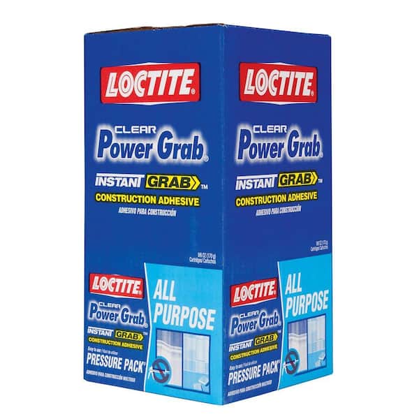 Loctite 6 fl. oz. Clear Power Grab All Purpose Pressure Pack Construction Adhesive (9-Pack)
