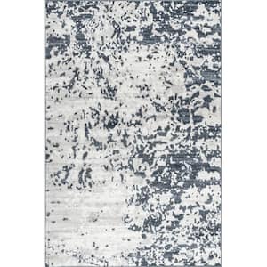 Angelina Blue 5 ft. x 8 ft. Modern Abstract Indoor Area Rug