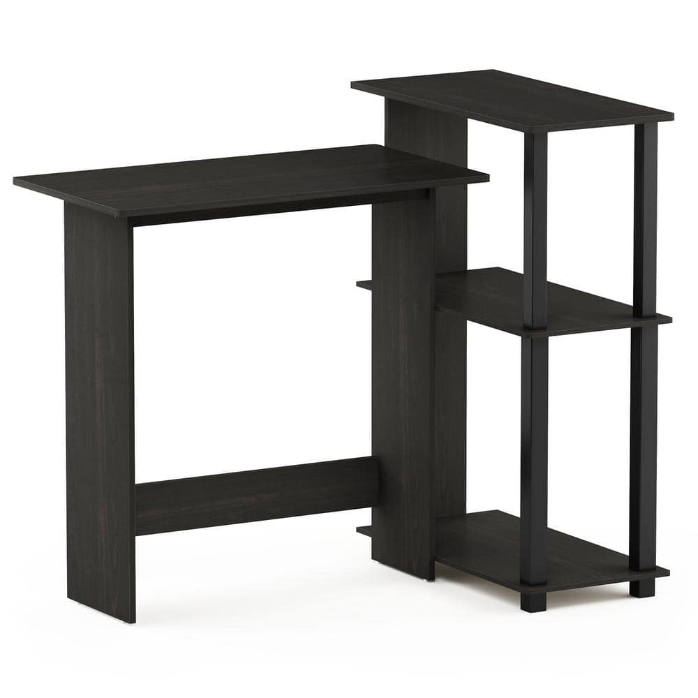 38 in. Corner Espresso/Black Computer Desk with Open Storage price history on PriceWatchPro
