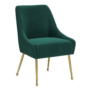 Maxine Green and Gold 100% Polyester Dining Chair