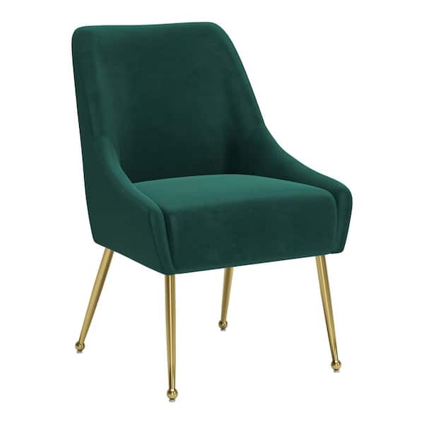 ZUO Maxine Green and Gold 100% Polyester Dining Chair